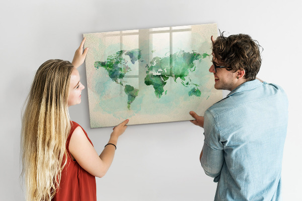 Tableau magnétique effaçable Cartographier les mémoires du monde