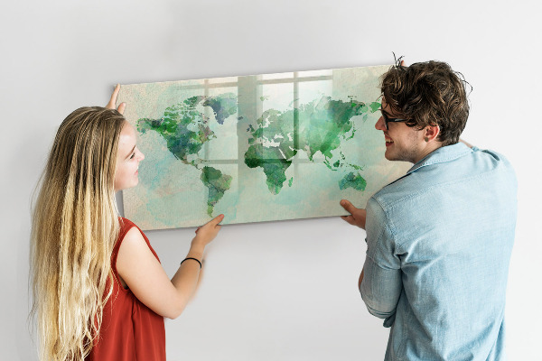 Tableau magnétique effaçable Cartographier les mémoires du monde