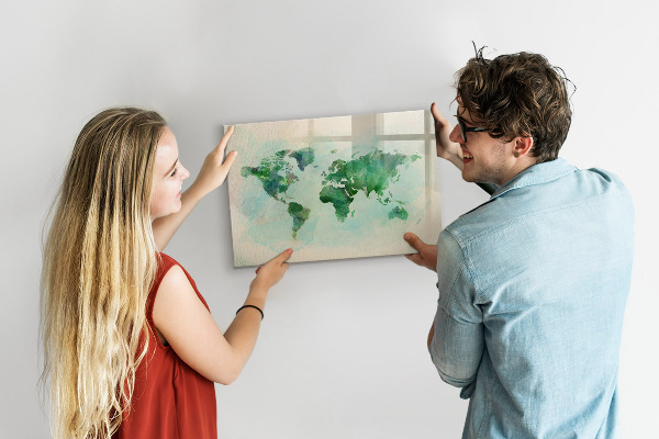 Tableau magnétique effaçable Cartographier les mémoires du monde