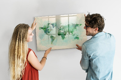 Tableau magnétique effaçable Cartographier les mémoires du monde