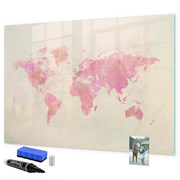 Tableau effaçable magnétique Une carte des souvenirs avec vos proches et votre animal de compagnie