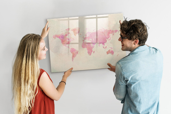 Tableau effaçable magnétique Une carte des souvenirs avec vos proches et votre animal de compagnie
