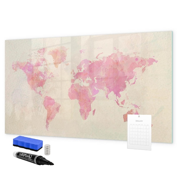 Tableau effaçable magnétique Une carte des souvenirs avec vos proches et votre animal de compagnie