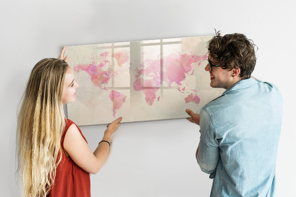 Tableau effaçable magnétique Une carte des souvenirs avec vos proches et votre animal de compagnie