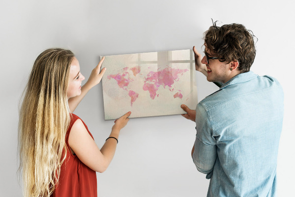 Tableau effaçable magnétique Une carte des souvenirs avec vos proches et votre animal de compagnie