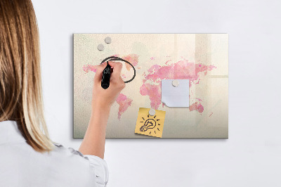 Tableau effaçable magnétique Une carte des souvenirs avec vos proches et votre animal de compagnie