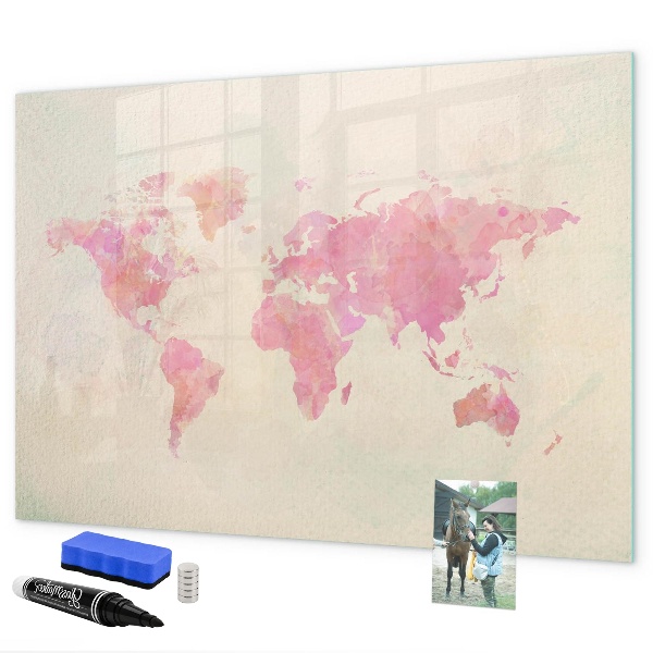 Tableau effaçable magnétique Une carte des souvenirs avec vos proches et votre animal de compagnie