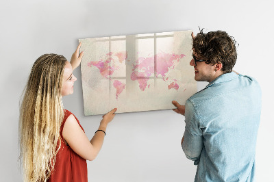 Tableau effaçable magnétique Une carte des souvenirs avec vos proches et votre animal de compagnie