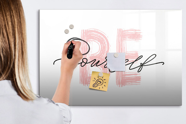 Tableau effaçable magnétique Un lieu inspirant pour les souvenirs et les photos