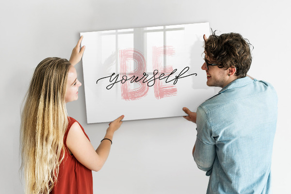Tableau effaçable magnétique Un lieu inspirant pour les souvenirs et les photos