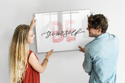 Tableau effaçable magnétique Un lieu inspirant pour les souvenirs et les photos
