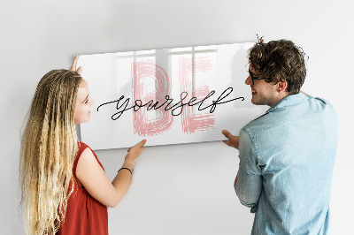 Tableau effaçable magnétique Un lieu inspirant pour les souvenirs et les photos