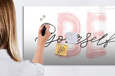 Tableau effaçable magnétique Un lieu inspirant pour les souvenirs et les photos