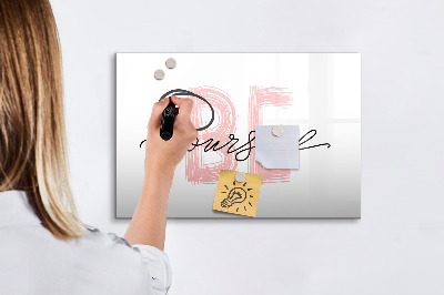 Tableau effaçable magnétique Un lieu inspirant pour les souvenirs et les photos