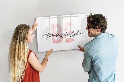 Tableau effaçable magnétique Un lieu inspirant pour les souvenirs et les photos