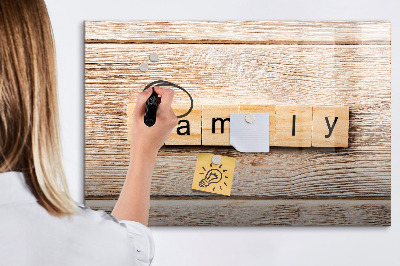 Tableau magnétique effaçable Un ensemble pour présenter des photos au mur