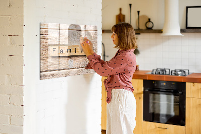 Tableau magnétique effaçable Un ensemble pour présenter des photos au mur
