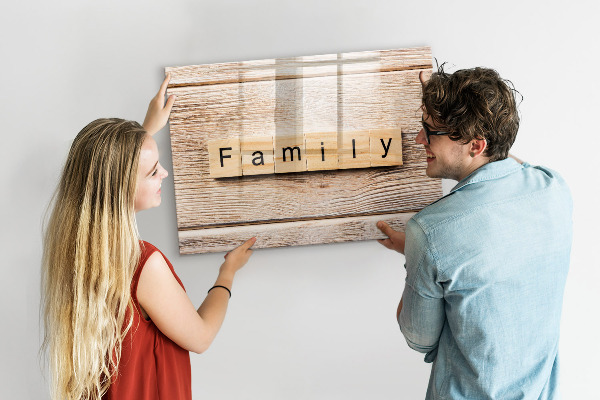 Tableau magnétique effaçable Un ensemble pour présenter des photos au mur