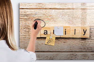 Tableau magnétique effaçable Un ensemble pour présenter des photos au mur