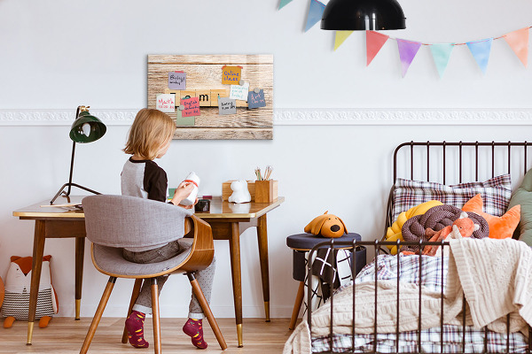 Tableau magnétique effaçable Un ensemble pour présenter des photos au mur