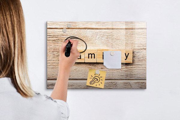 Tableau magnétique effaçable Un ensemble pour présenter des photos au mur