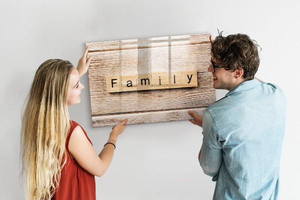 Tableau magnétique effaçable Un ensemble pour présenter des photos au mur