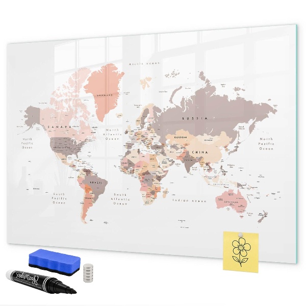 Tableau effaçable magnétique Une carte mentale avec vos photos préférées