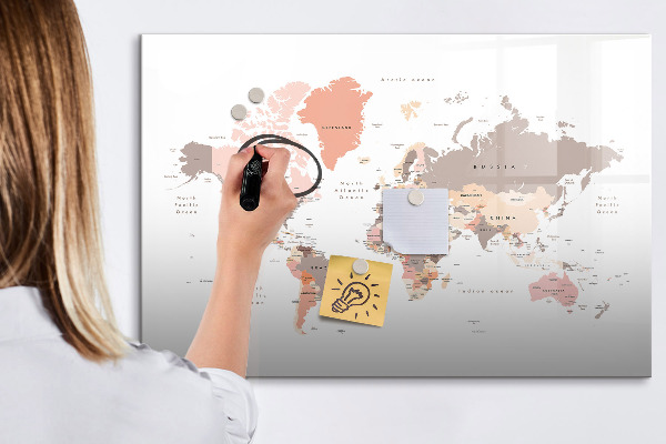 Tableau effaçable magnétique Une carte mentale avec vos photos préférées