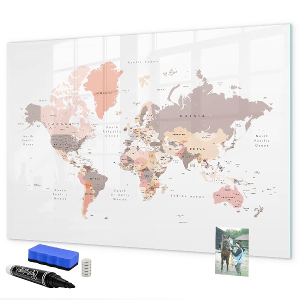 Tableau effaçable magnétique Une carte mentale avec vos photos préférées