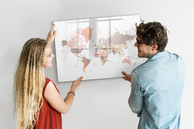 Tableau effaçable magnétique Une carte mentale avec vos photos préférées
