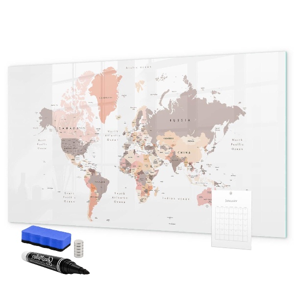 Tableau effaçable magnétique Une carte mentale avec vos photos préférées