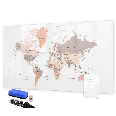 Tableau effaçable magnétique Une carte mentale avec vos photos préférées