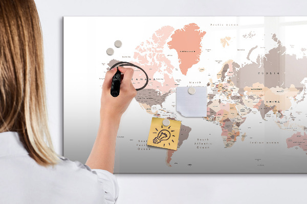 Tableau effaçable magnétique Une carte mentale avec vos photos préférées