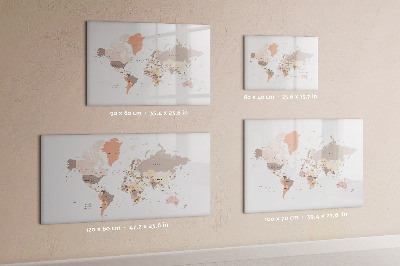 Tableau effaçable magnétique Une carte mentale avec vos photos préférées
