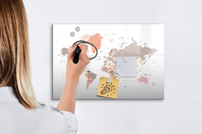 Tableau effaçable magnétique Une carte mentale avec vos photos préférées
