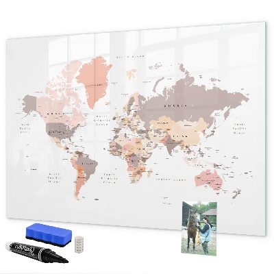 Tableau effaçable magnétique Une carte mentale avec vos photos préférées