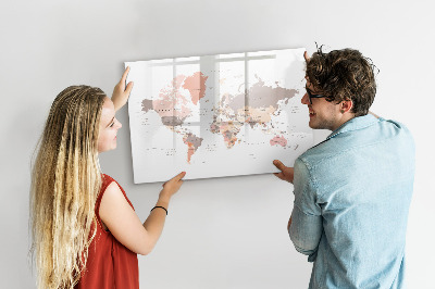 Tableau effaçable magnétique Une carte mentale avec vos photos préférées