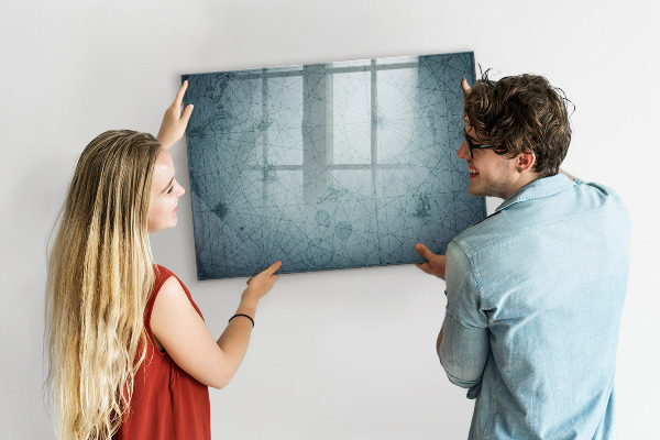 Tableau magnétique effaçable Un tableau élégant pour les notes et les photos