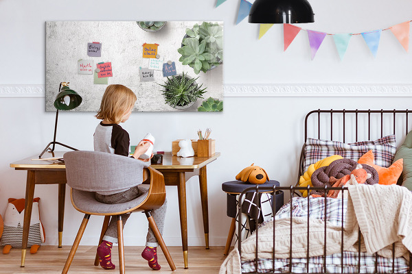 Tableau magnétique effaçable Un tableau élégant pour présenter des photos