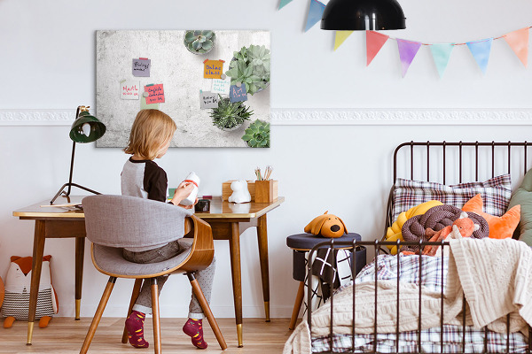 Tableau magnétique effaçable Un tableau élégant pour présenter des photos