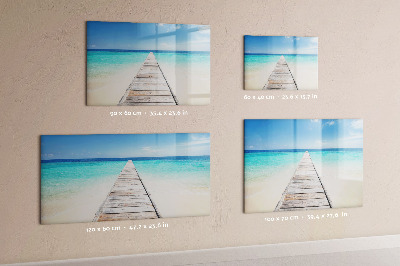 Tableau effaçable magnétique Une plage chargée de souvenirs et de photos