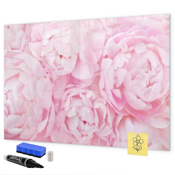 Tableau magnétique effaçable Motif floral avec espace pour photos