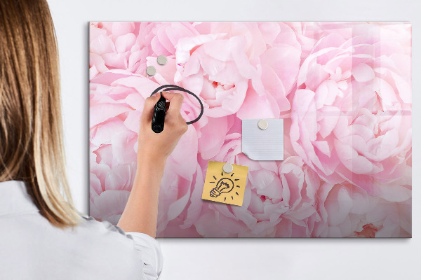 Tableau magnétique effaçable Motif floral avec espace pour photos