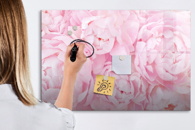 Tableau magnétique effaçable Motif floral avec espace pour photos
