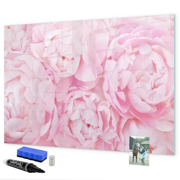 Tableau magnétique effaçable Motif floral avec espace pour photos