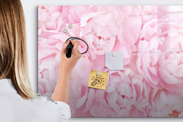 Tableau magnétique effaçable Motif floral avec espace pour photos