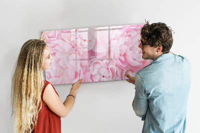 Tableau magnétique effaçable Motif floral avec espace pour photos