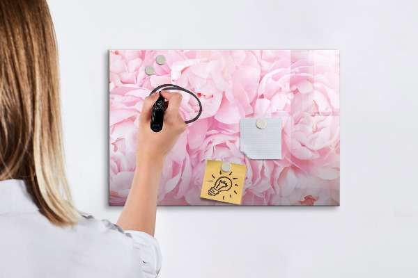 Tableau magnétique effaçable Motif floral avec espace pour photos