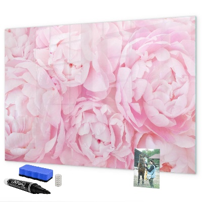 Tableau magnétique effaçable Motif floral avec espace pour photos