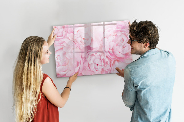 Tableau magnétique effaçable Motif floral avec espace pour photos